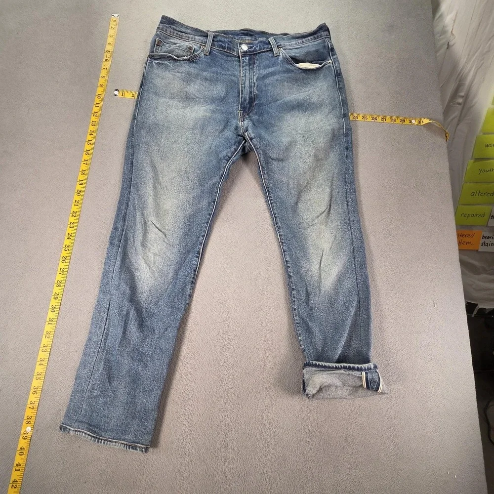 Levis 511 Jeans Mens Selvedge‎ Blue Med Wash Slim Fits 34x29